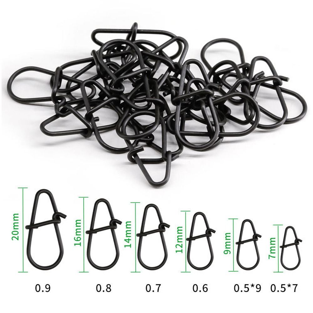 Fishing Hook Box - 100 Teile/los Matte schwarz Snap Angeln