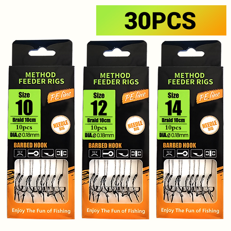 Fishing Hook Circle - Karpfenangeln-Rigs vorgebunden, Method Feeder & Hair