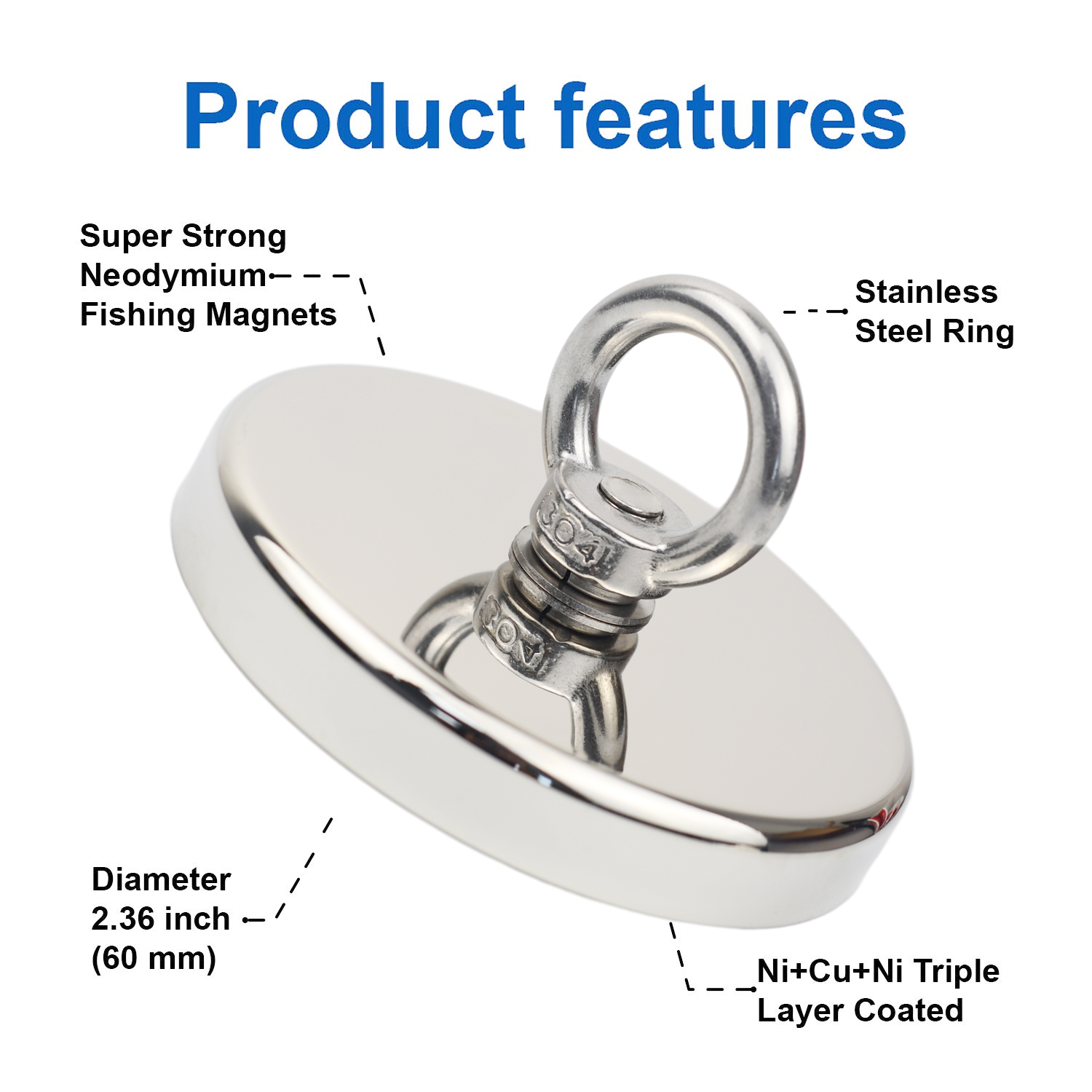 D90 Pull Max 350 kg Superstark – Fishing Hook Stainless Steel Bewertung und Preis